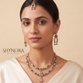 Multicolor Gemstone Two Tier Necklace Set – Shynora By Shivali