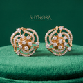 Round Lattice Cutwork Stud Earrings – Shynora By Shivali