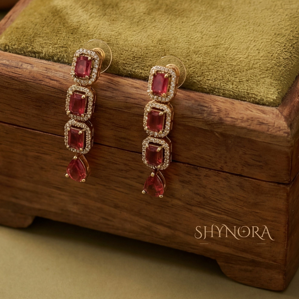 Ruby Graduated Collar Necklace Set – Shynora By Shivali
