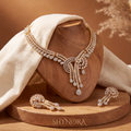 Chandelier Fan Drop Necklace Set – Shynora By Shivali