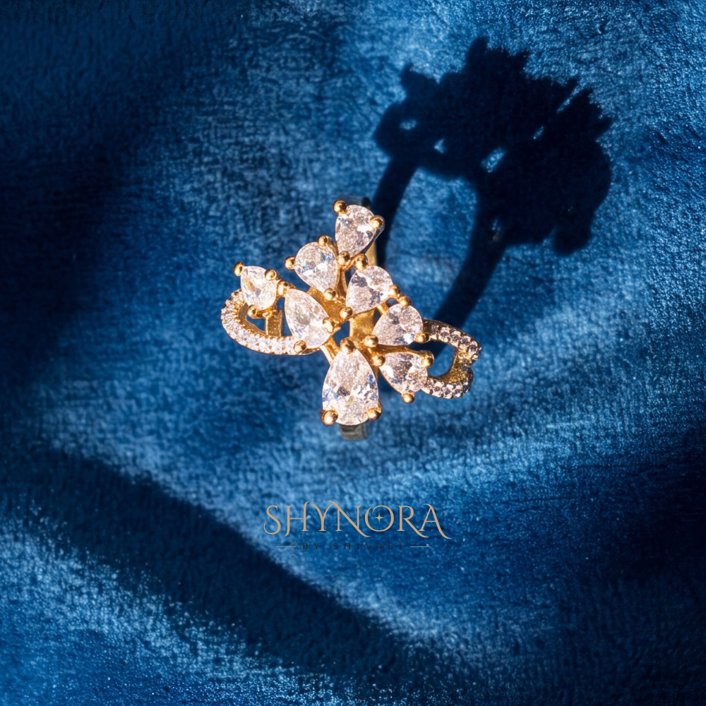 Butterfly Cluster Cocktail Ring – Shynora By Shivali