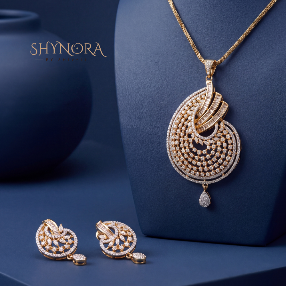 Paisley Swirl Drop Pendant Set – Shynora By Shivali