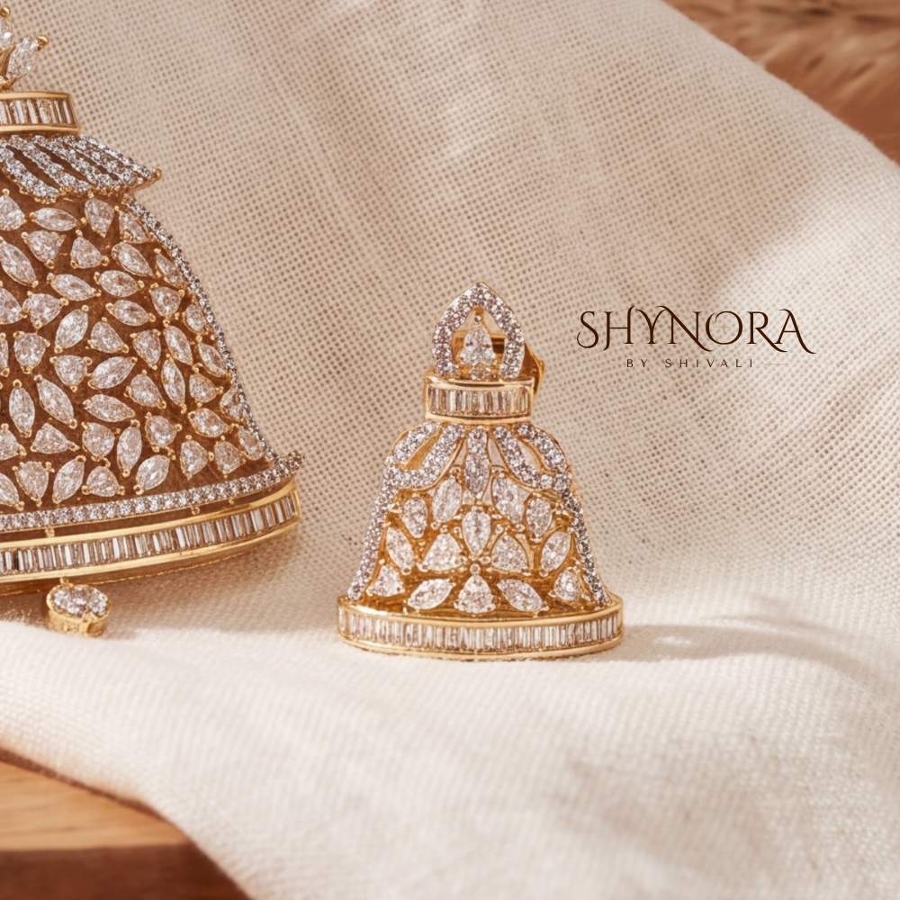 Leafy Oval AD Pendant Set – Shynora By Shivali