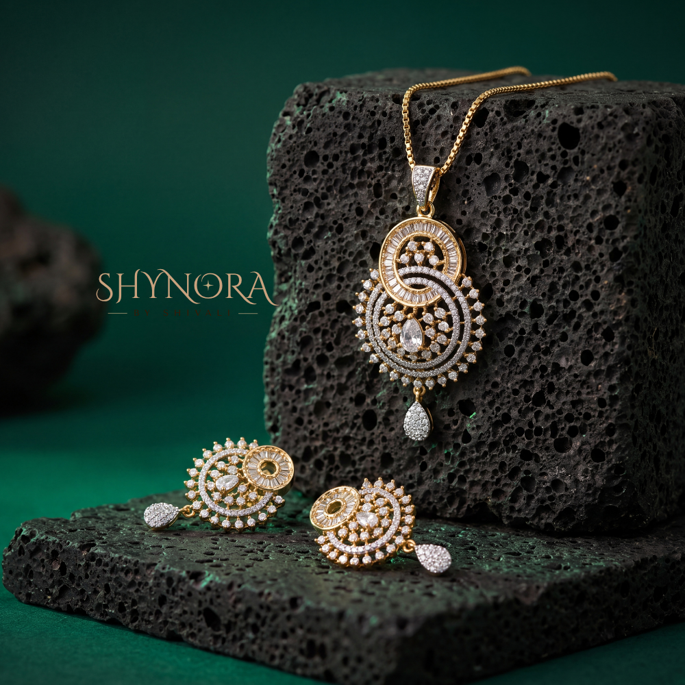 Ruby Paisley AD Pendant Set – Shynora By Shivali