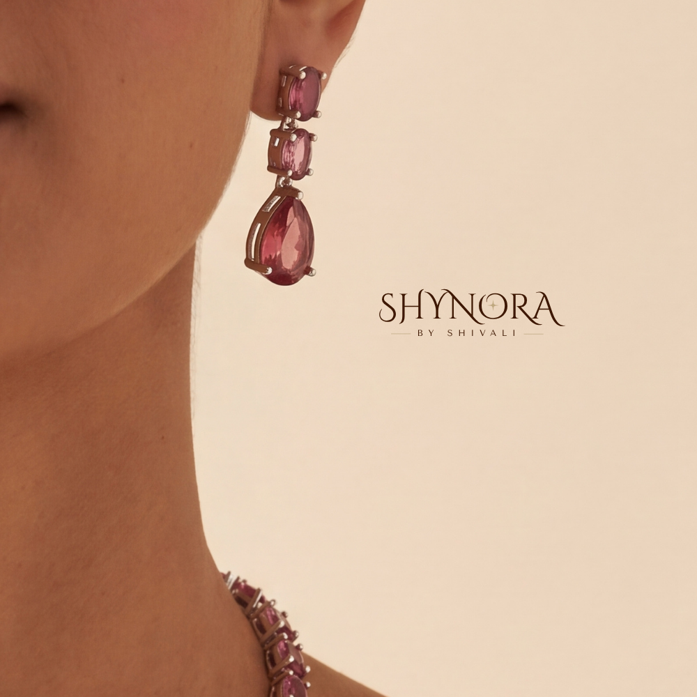 Pink Double Strand Necklace Set – Shynora By Shivali