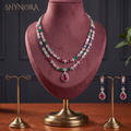 Multicolor Gemstone Two Layer Necklace Set – Shynora By Shivali