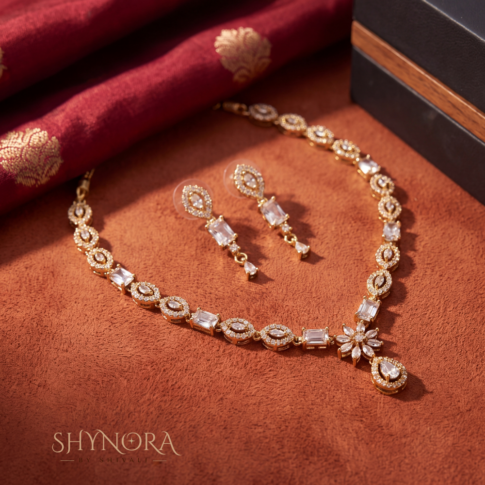 Starburst Pendant Necklace Set – Shynora By Shivali