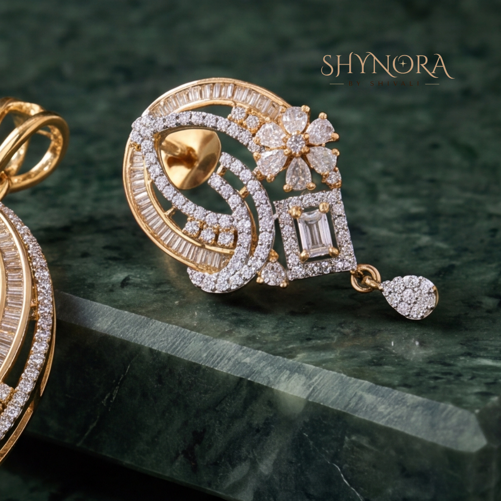 Regal Swirl Loop AD Pendant Set – Shynora By Shivali