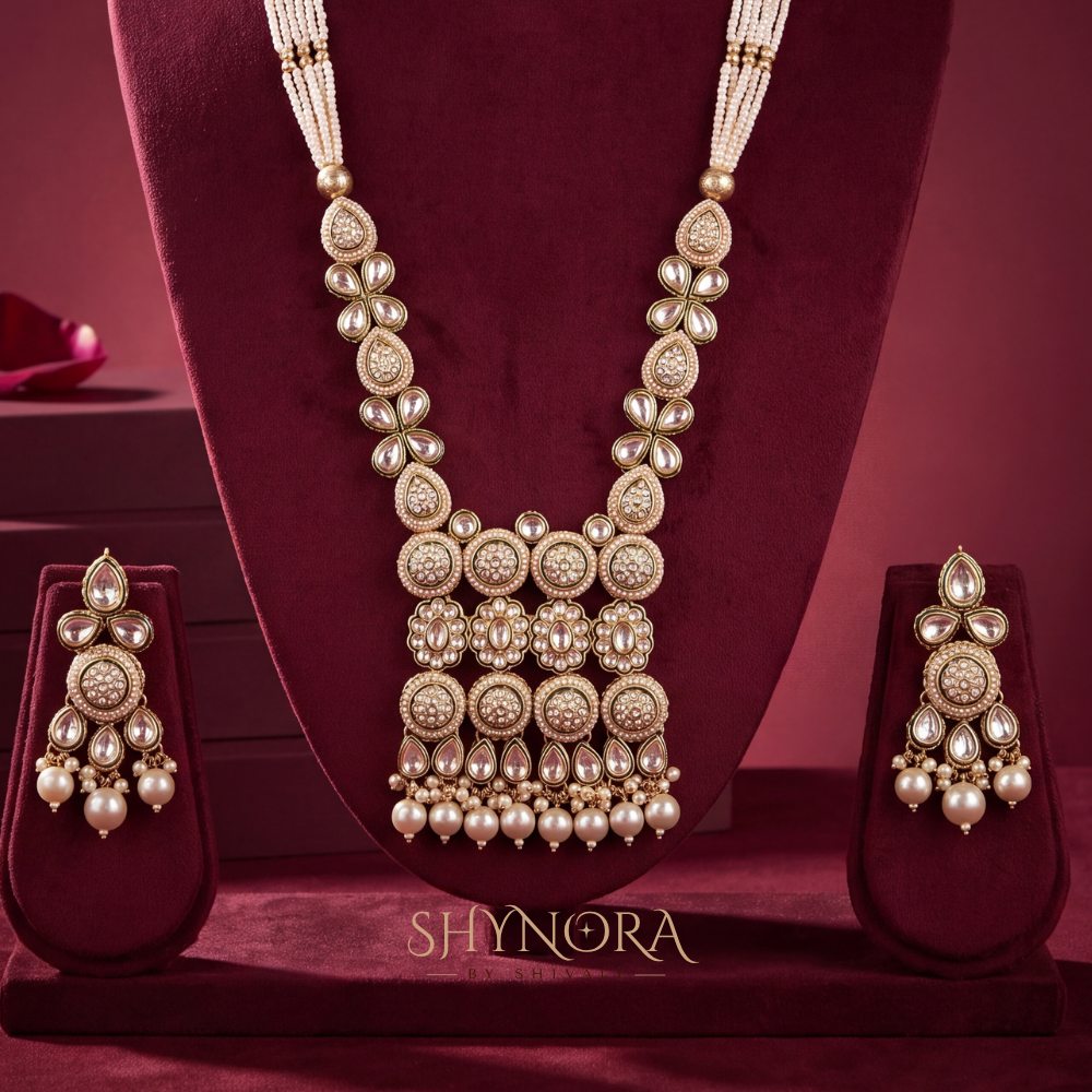 Pearl Strand Kundan Medallion Rani Haar – Shynora By Shivali