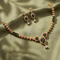 Emerald Cluster Choker Necklace Set – Shynora By Shivali