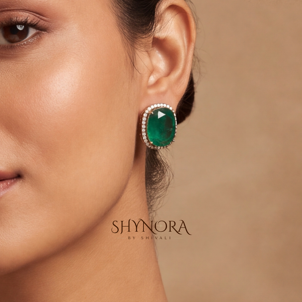 Emerald Cluster Mehendi Polish Tennis Bracelet – Shynora By Shivali