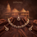 Fan Baguette Necklace Set – Shynora By Shivali