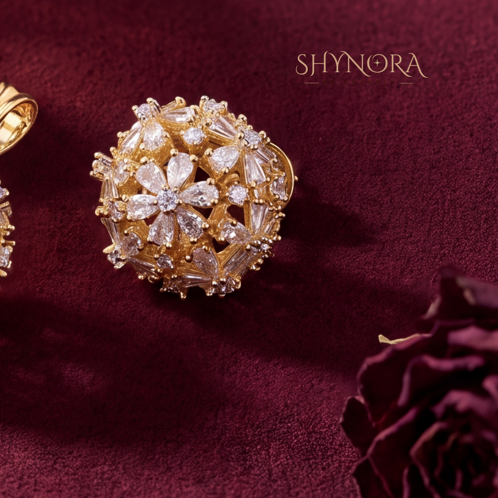 Round Floral Cluster Pendant Set – Shynora By Shivali