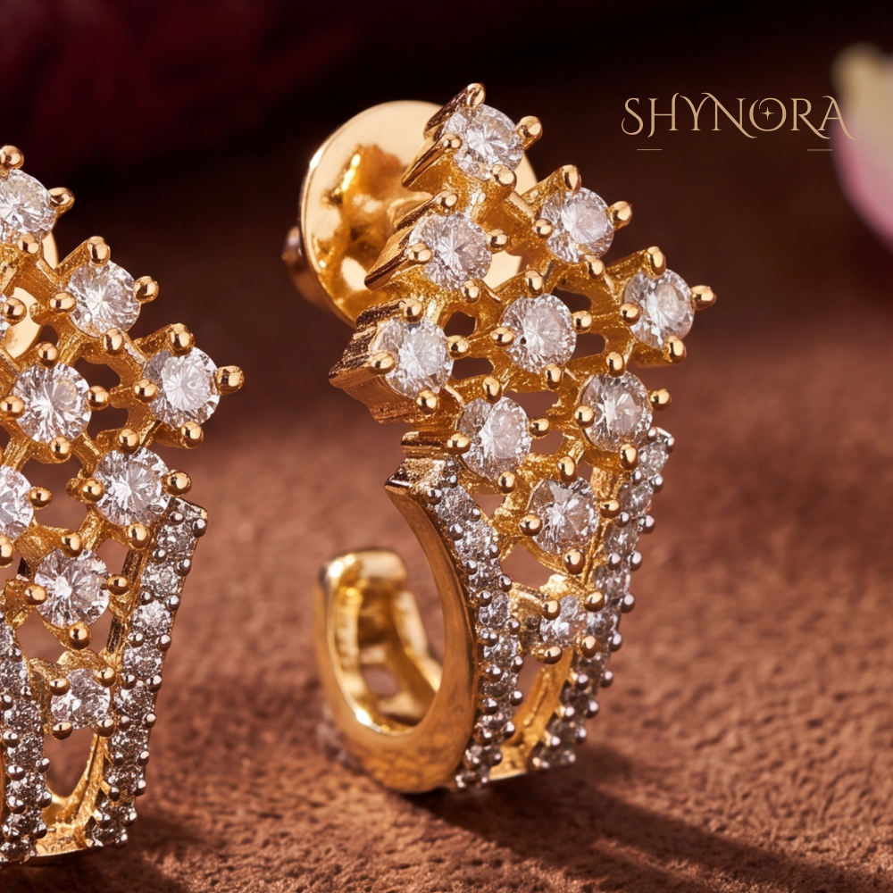 Diamond Kite Huggie Earrings – Shynora By Shivali