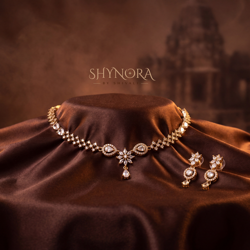 Dainty Pear Drop Necklace Set – Shynora By Shivali