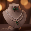 Double Strand Floral Drop Necklace Set – Shynora By Shivali