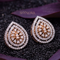 Teardrop Halo Stud Earrings – Shynora By Shivali