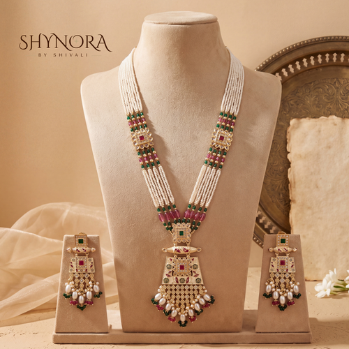 Layered Kundan Pearl Strand Rani Haar – Shynora By Shivali