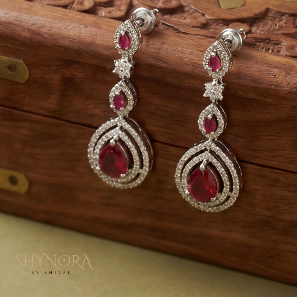 Ruby Floral Link Necklace – Shynora By Shivali