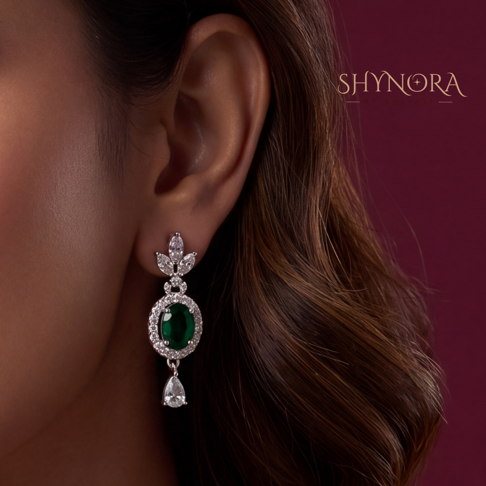 Sapphire Multicolor Pear Pendant Necklace Set – Shynora By Shivali