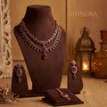 Multicolor Gemstone Graduated Pear Necklace Set – Shynora By Shivali
