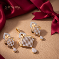 Diamond Lattice Kite Pendant Set – Shynora By Shivali