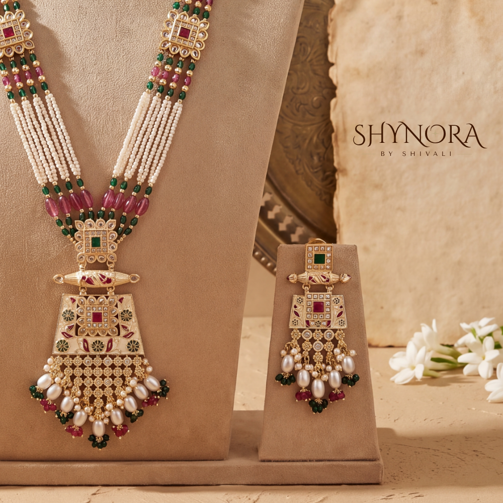 Layered Kundan Pearl Strand Rani Haar – Shynora By Shivali