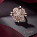 Floral Pearl Accent Cocktail Ring – Shynora By Shivali