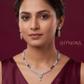 Sapphire Multicolor Cluster Pendant Necklace Set – Shynora By Shivali