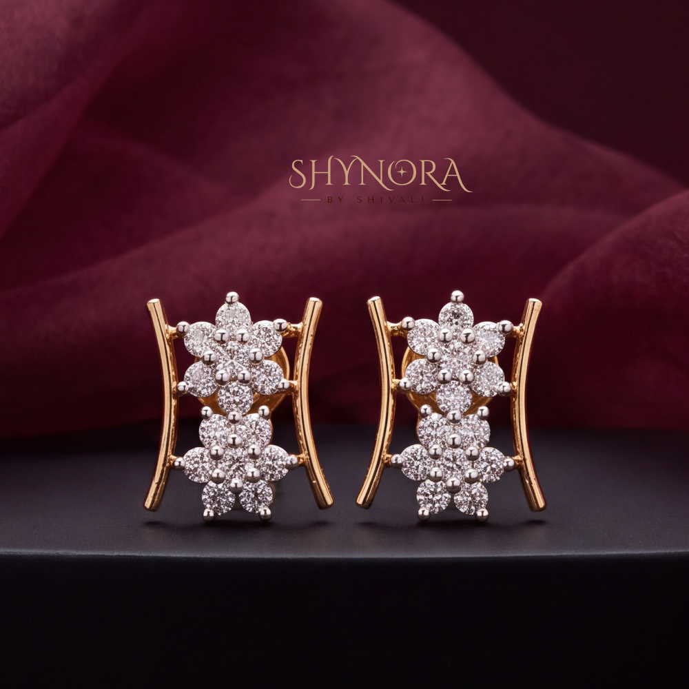 Double Floral Climber Earrings – Shynora By Shivali