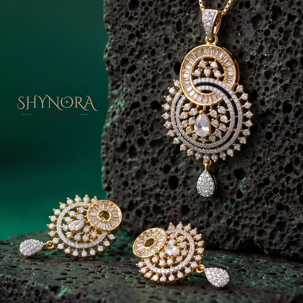 Ruby Paisley AD Pendant Set – Shynora By Shivali