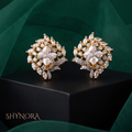 Diamond Spray Cluster Stud Earrings – Shynora By Shivali