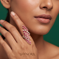 Ruby Fan Leaf Adjustable Ring – Shynora By Shivali
