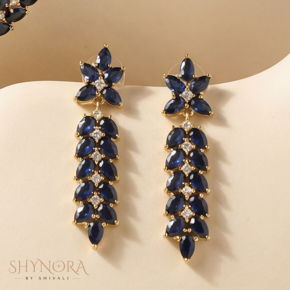 Sapphire Marquise Necklace Set – Shynora By Shivali