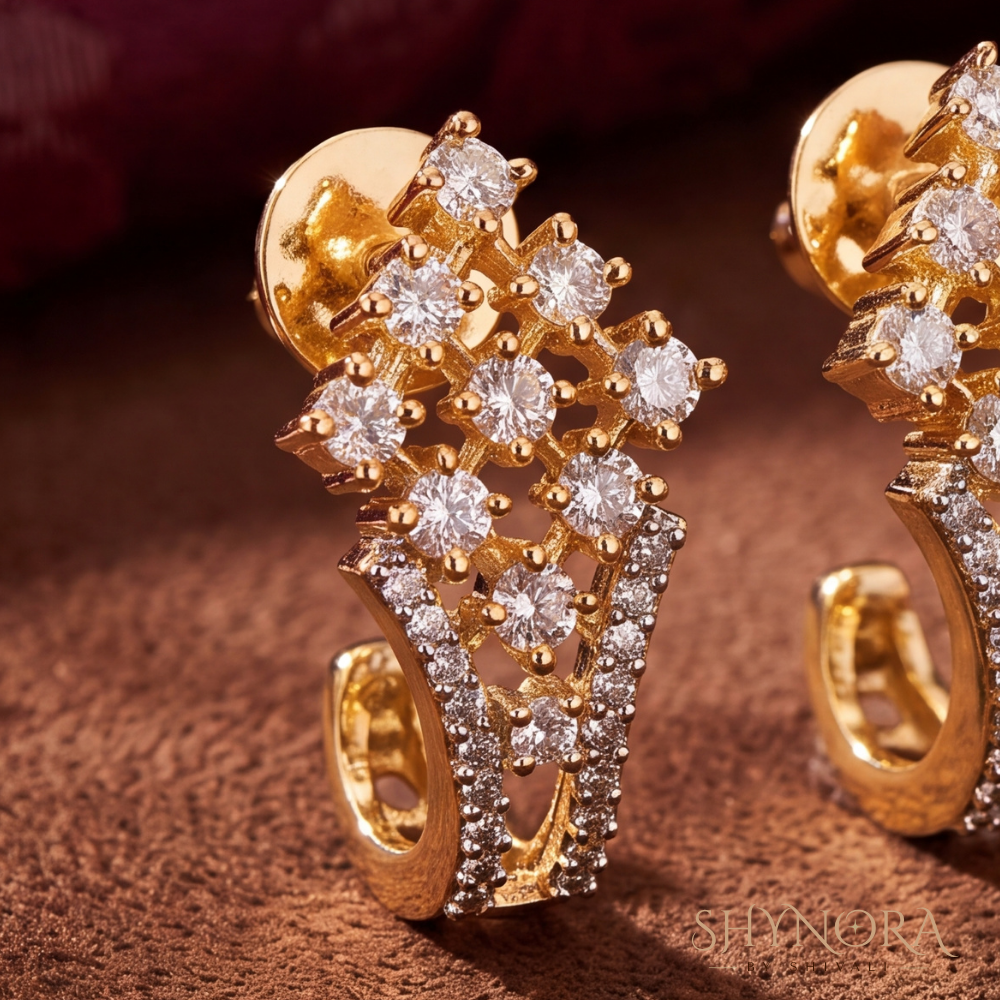 Diamond Kite Huggie Earrings – Shynora By Shivali