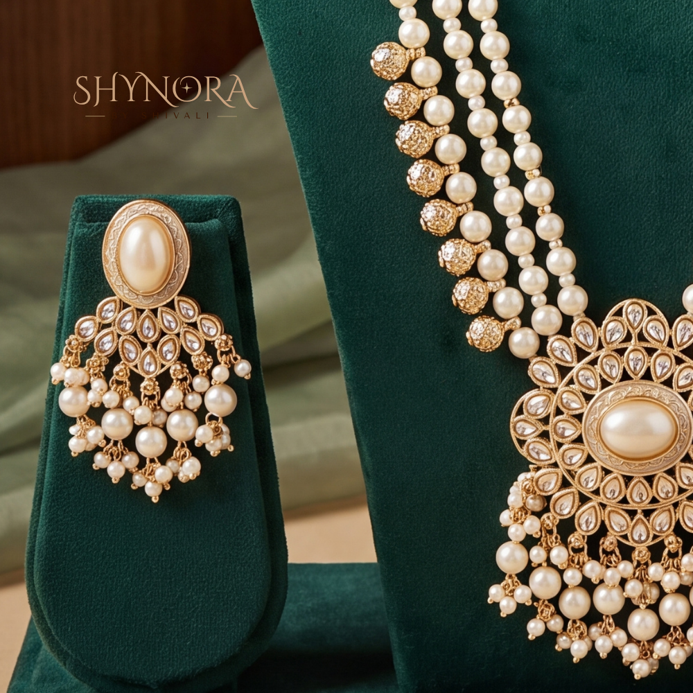 Pearl Strand Baguette Panel Rani Haar – Shynora By Shivali