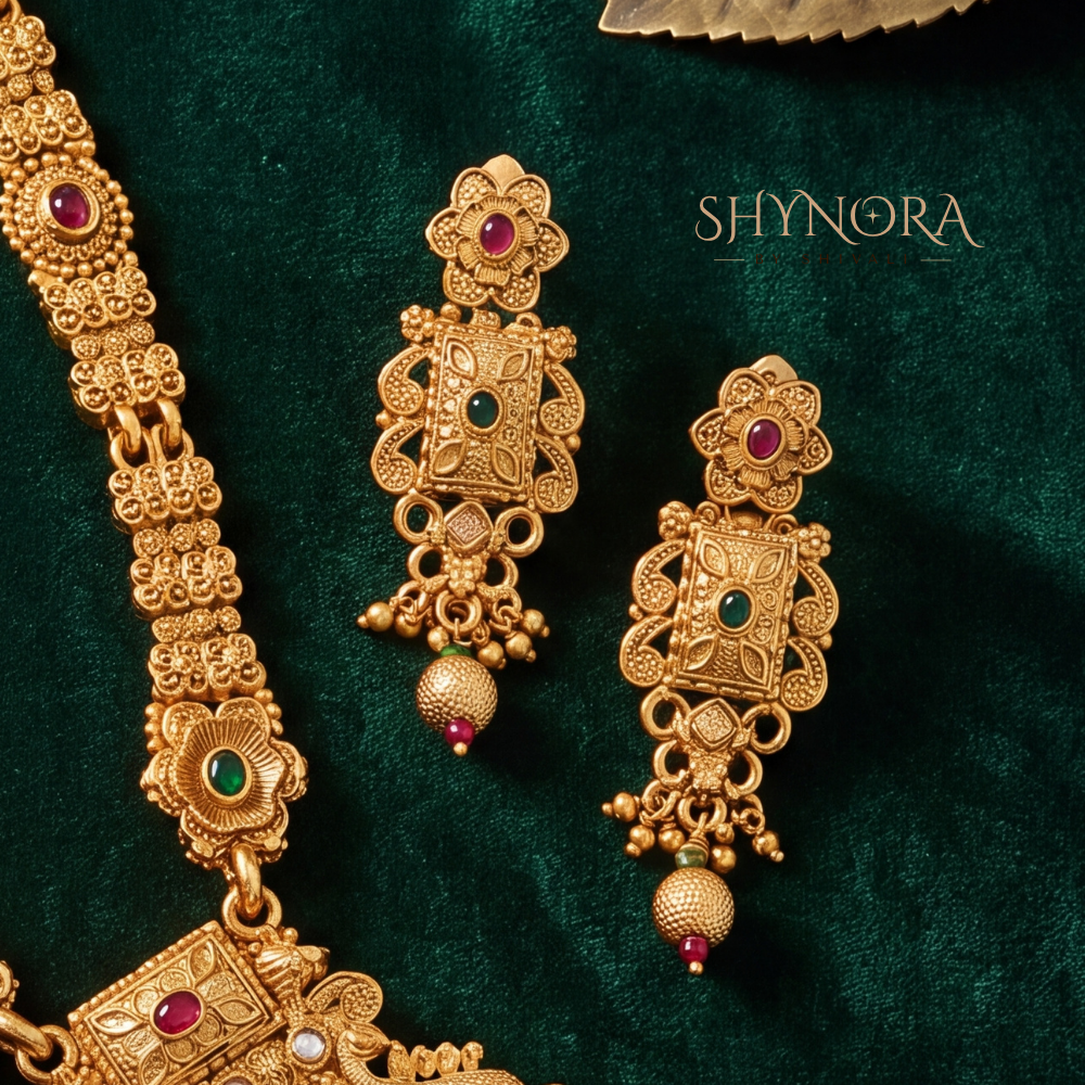 Antique Kundan Temple Rani Haar – Shynora By Shivali