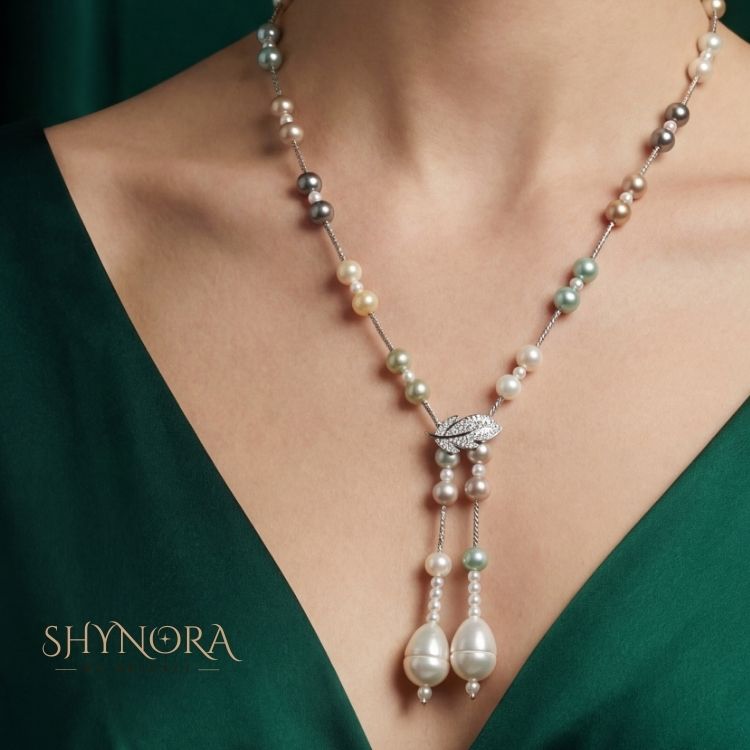 Ivory Pearl Cascade Pendant Set