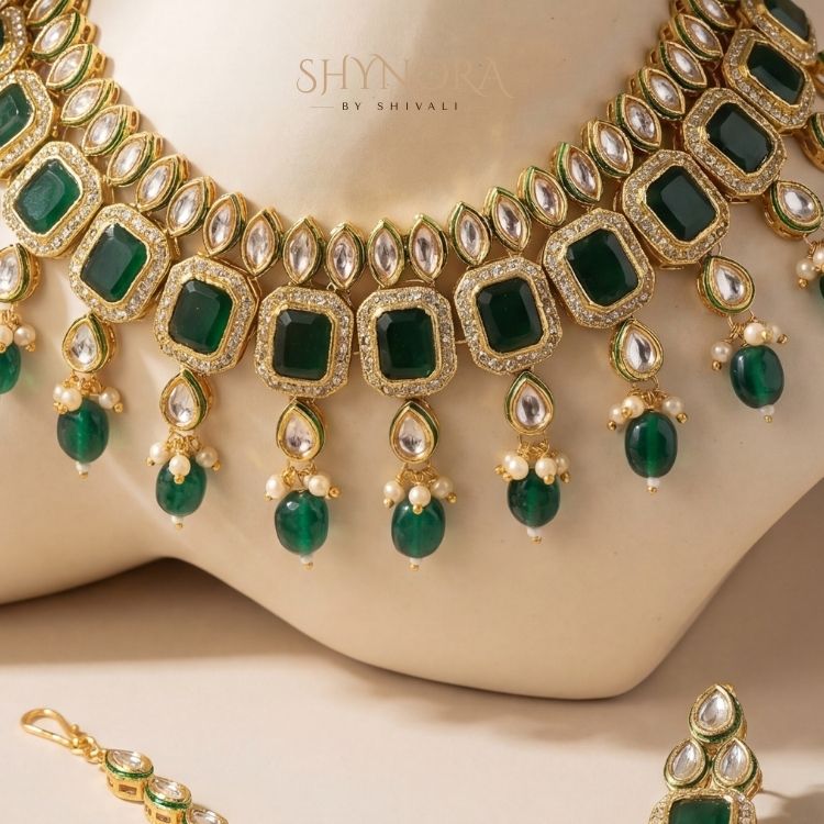 Emerald Royale Kundan Choker Set