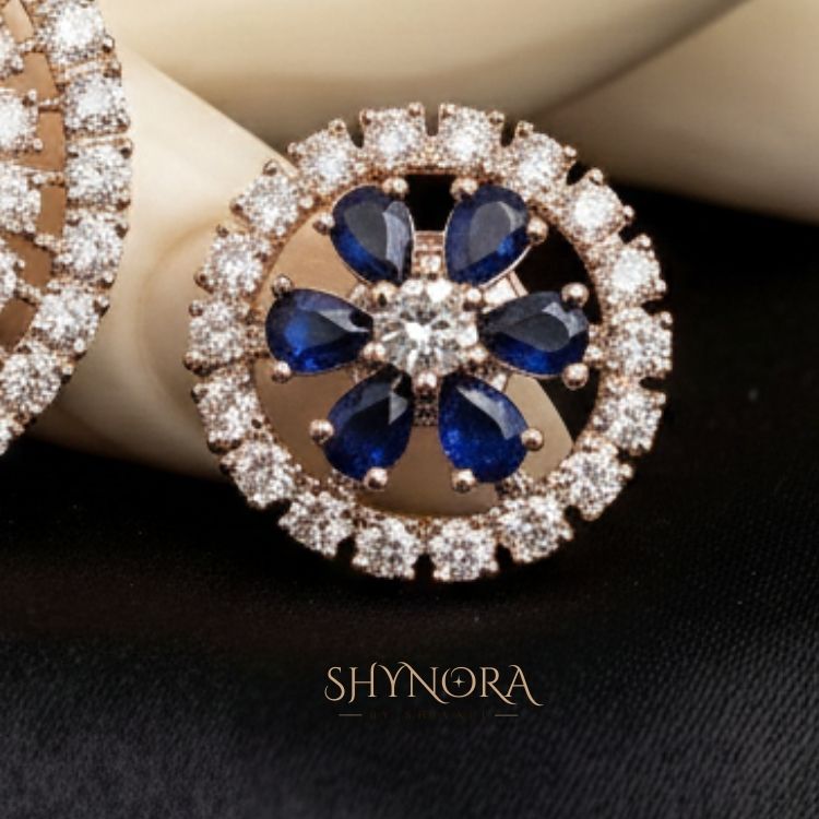 Neelam Aura Circular AD Pendant Set