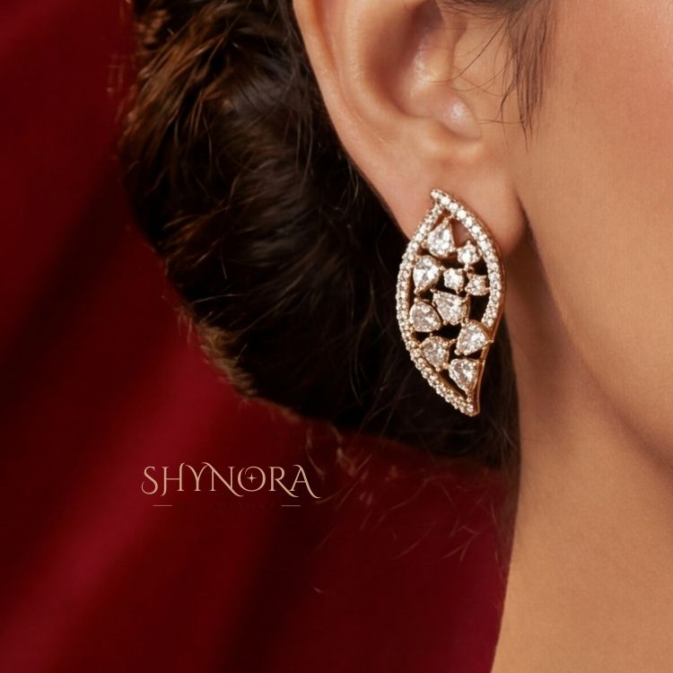 Golden Leaf AD Choker Set with Maang Tikka