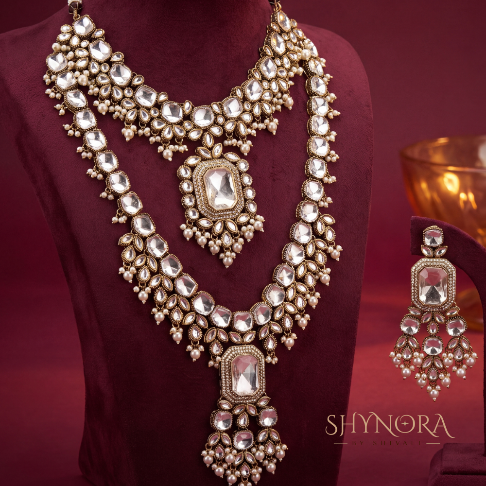 Noor-e-Heer Layered Kundan Pearl Bridal Set 2