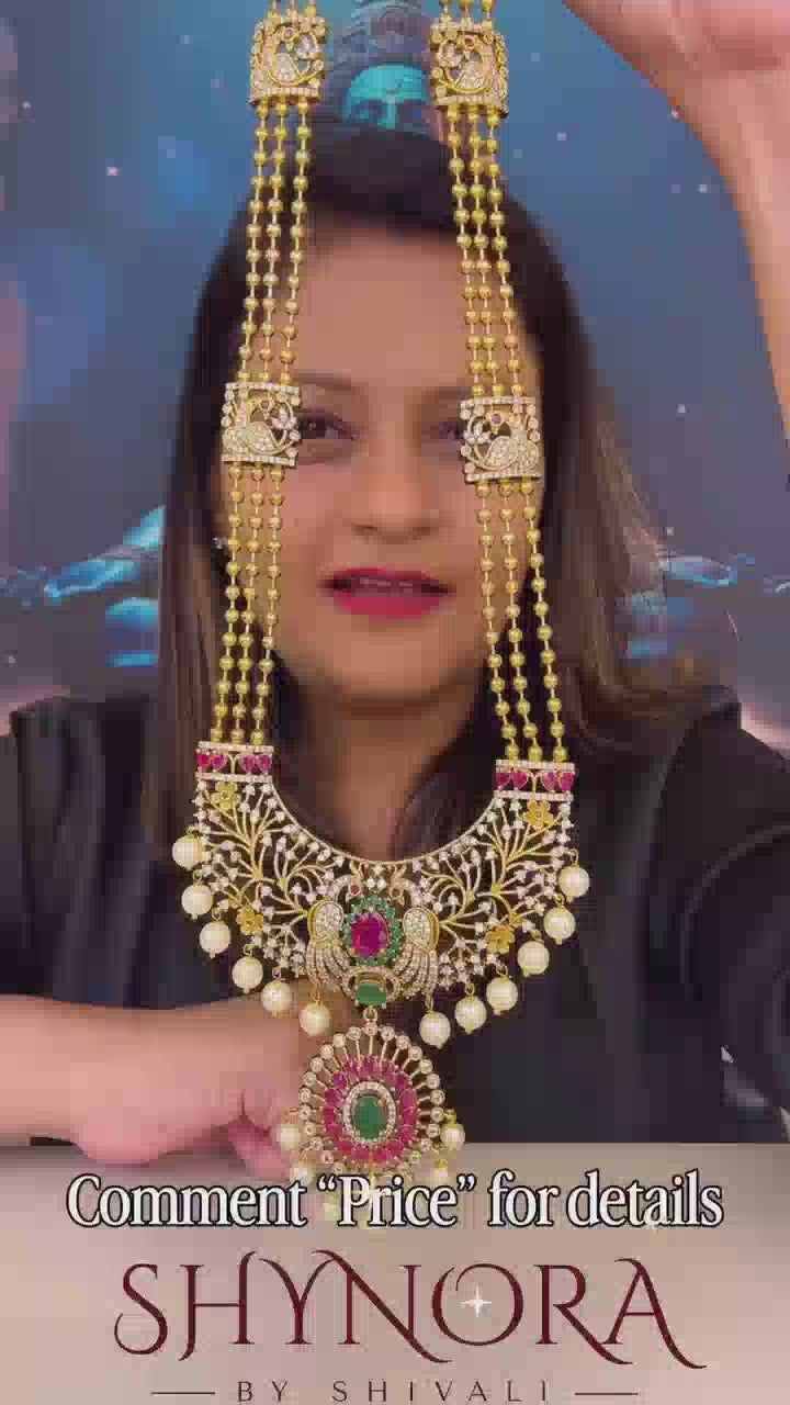 Rajwada Peacock Pearl Haar Set