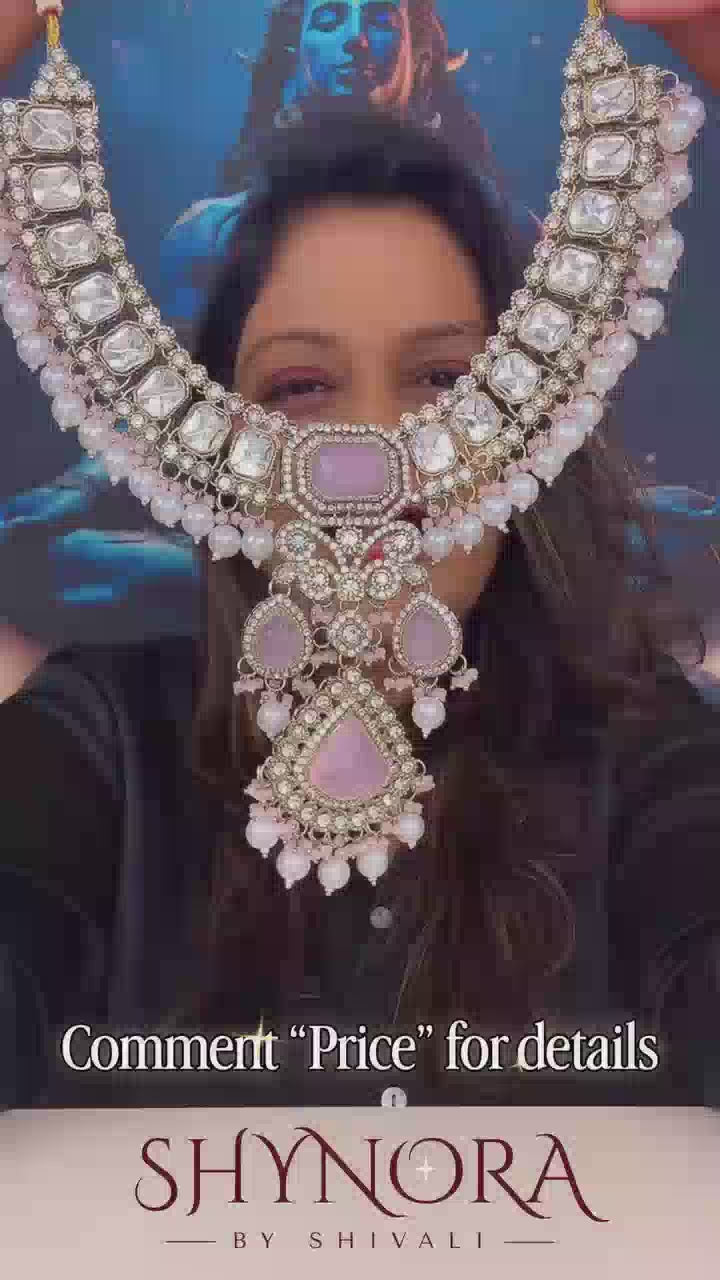Gulnaar Rose Pearl Kundan Bridal Set