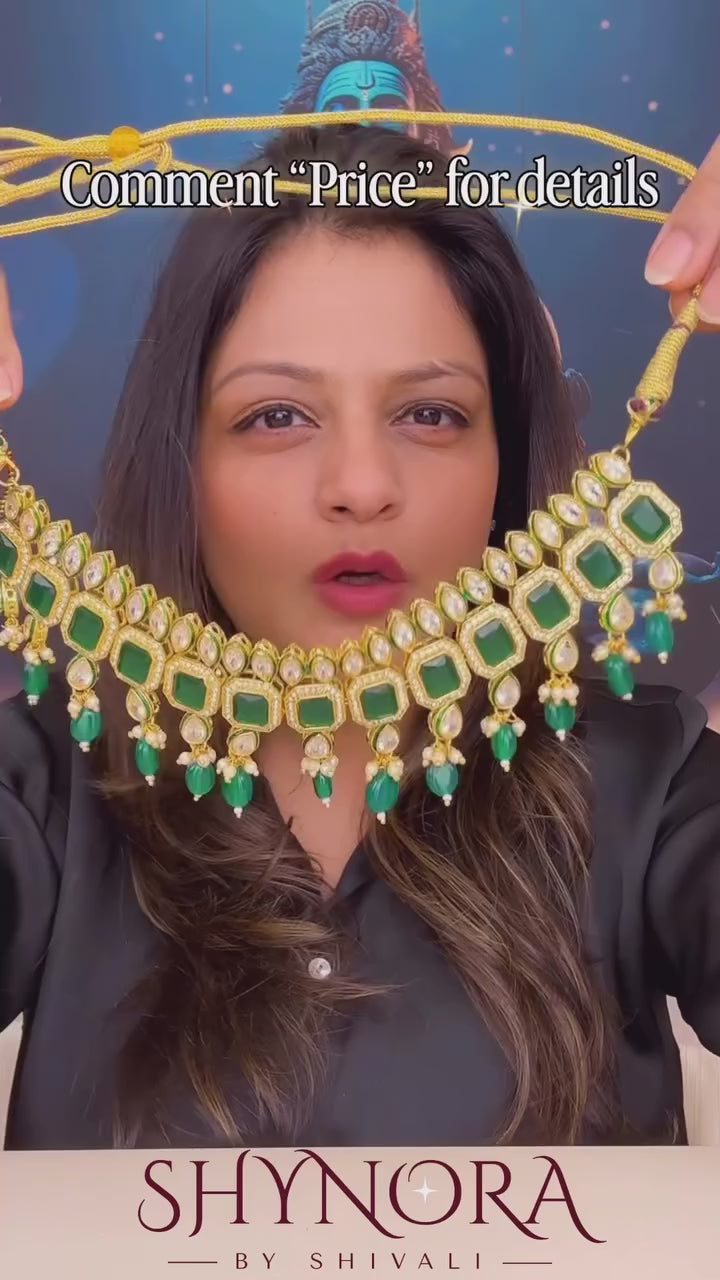 Emerald Royale Kundan Choker Set