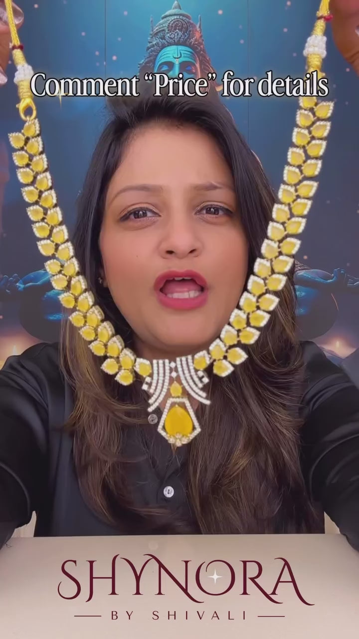 Saanvi Sunlit Drops Necklace Set